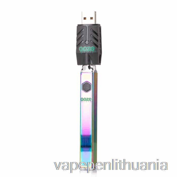 Ooze Quad Flex Temp 500mah Baterija Rainbow Vape Skystis